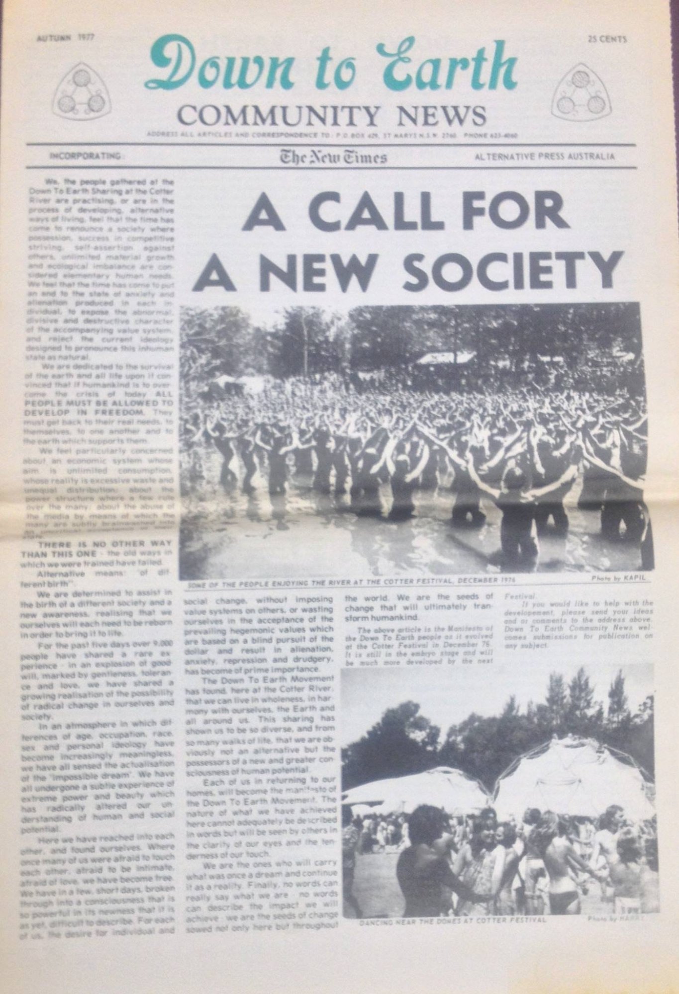 Down to Earth Community News, Autumn 1977