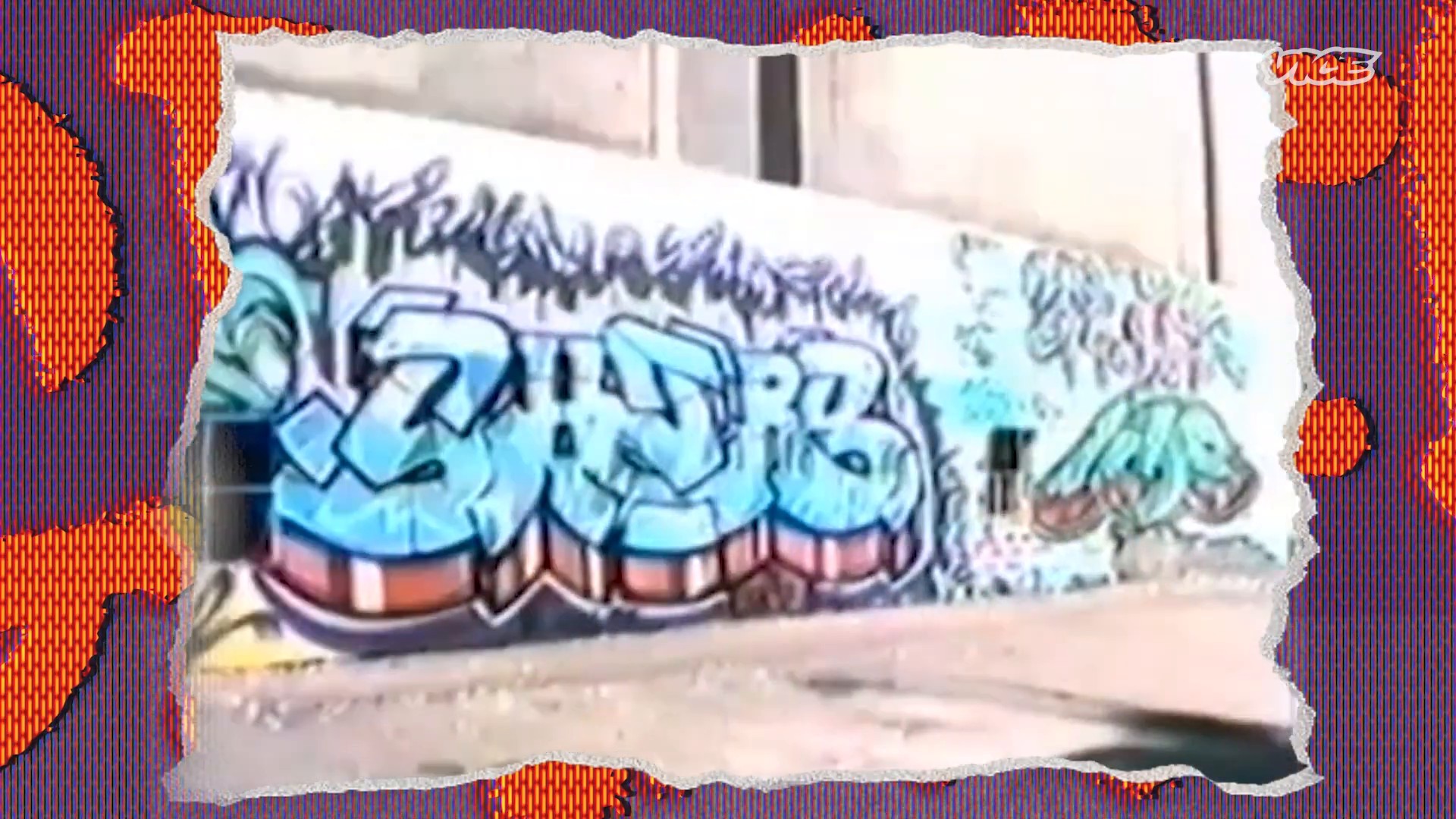 Hall graffiti wall interior