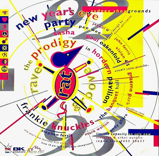RAT NYE 1992 flyer